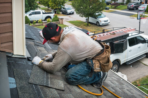 Professional Hail Damage Roof Repair technician working in Emporia, VA